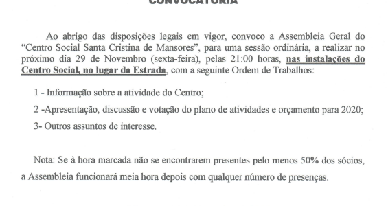 Assembleia Geral Assembleia Geral